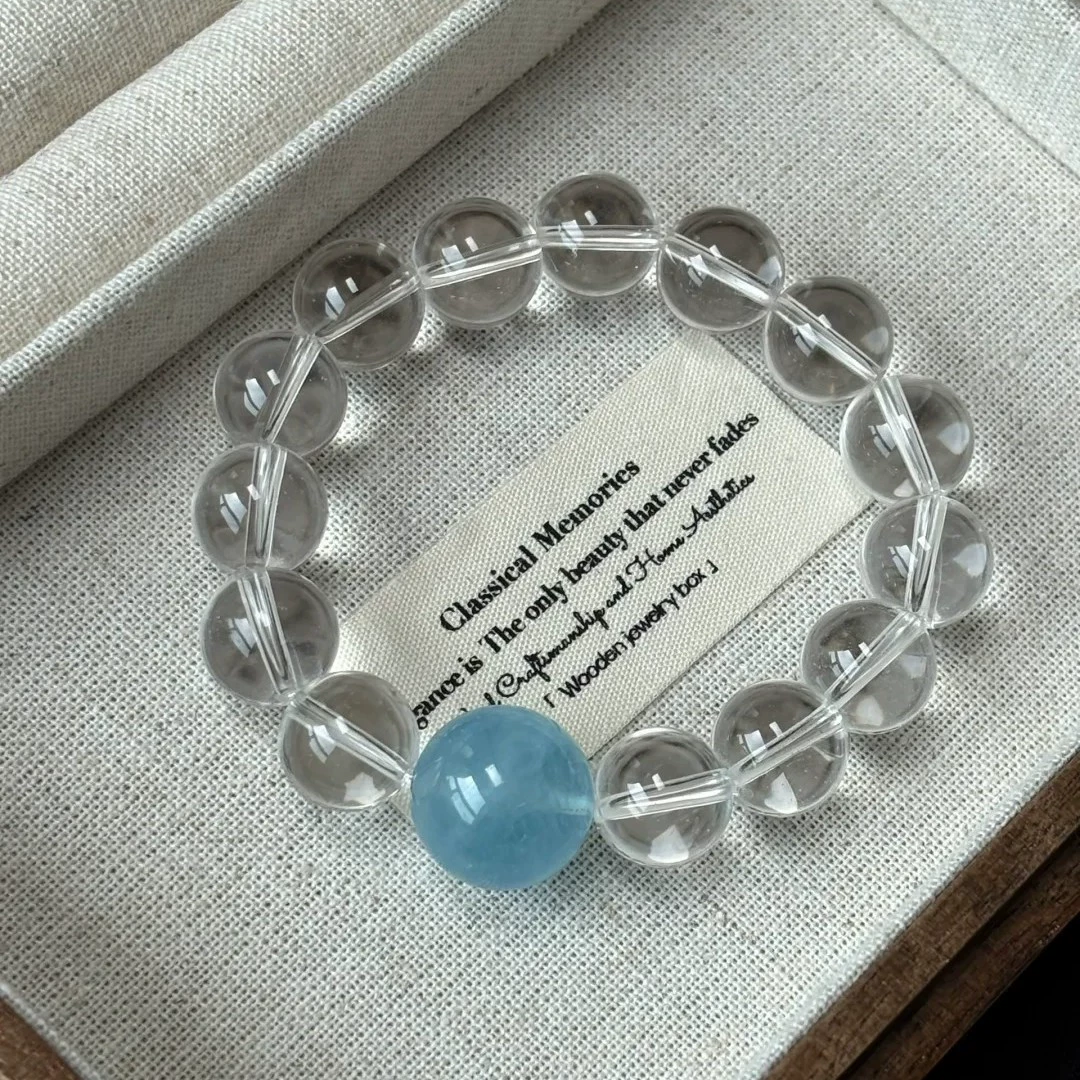Collector-grade pure natural crystal bracelet
