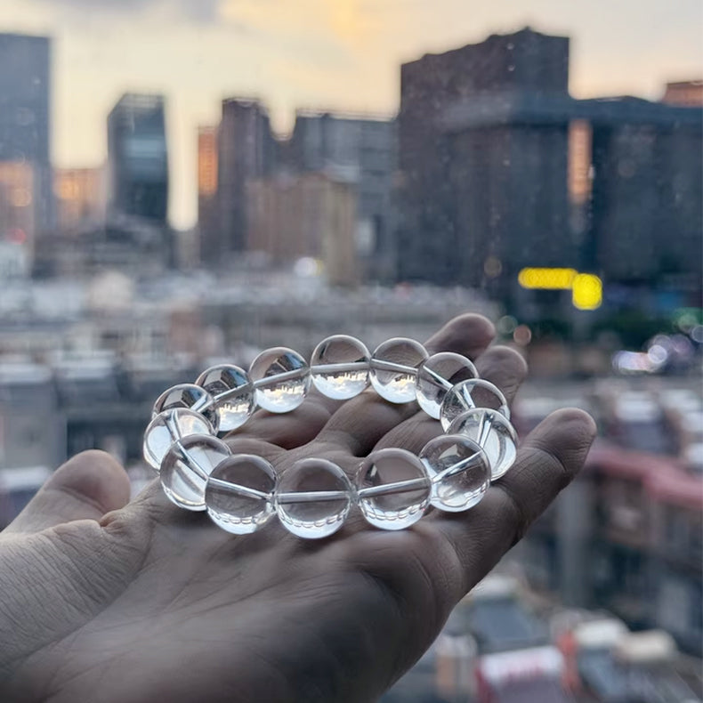 Collector-grade lightly luxurious ultra-pure white crystal bracelet, purifies the magnetic field, and balances spiritual energy⭐⭐⭐⭐⭐ Over 10,000 satisfied customers