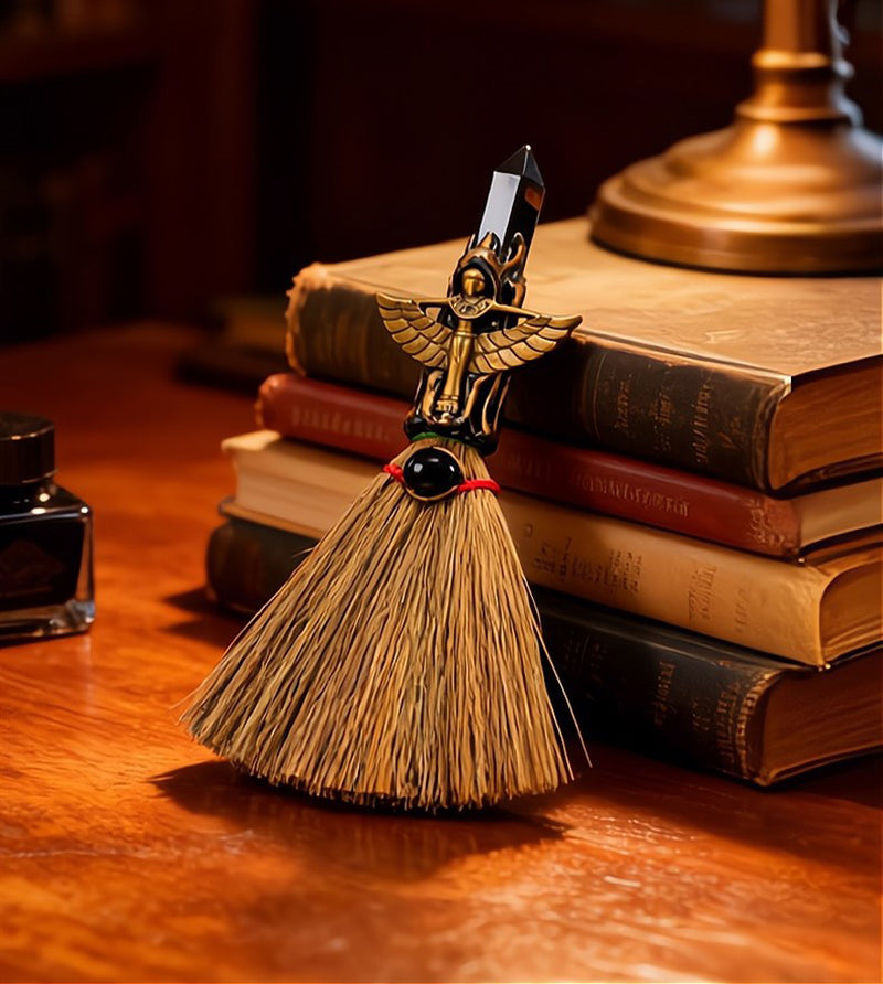 Natural Crystal Single Point Wand Energy Cleansing Mini Broom⭐⭐⭐⭐⭐ Over 10,000 satisfied customers