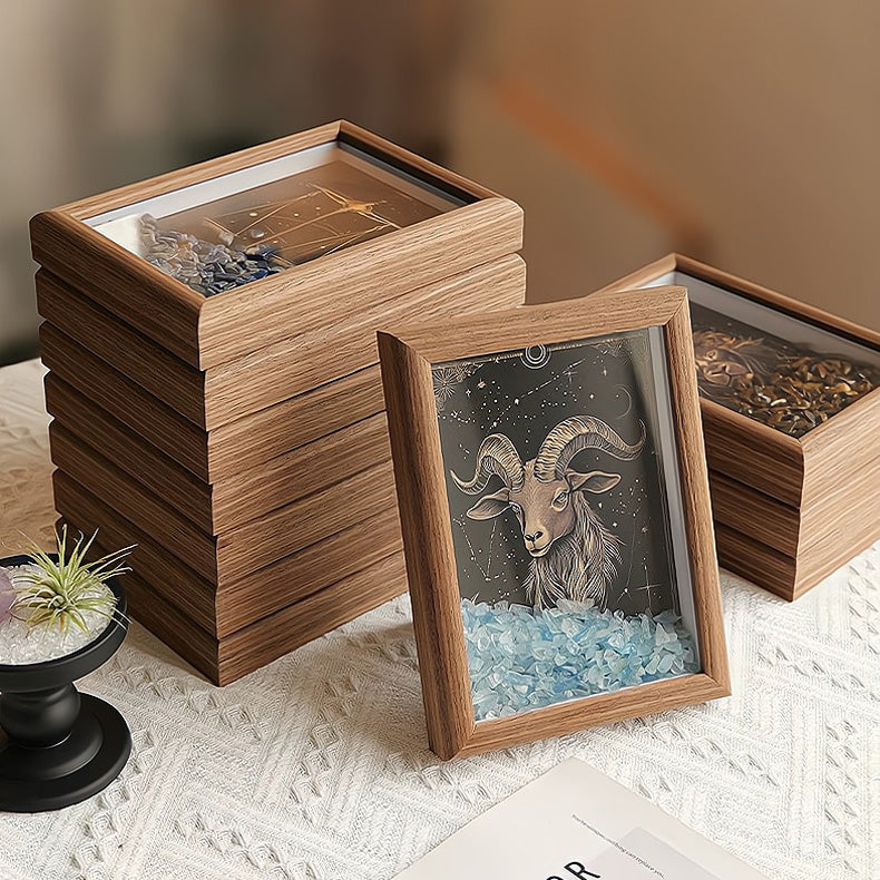 Natural Crystal Gravel Raw Stone Zodiac Lucky Frame, Purifies the Environment and Mind⭐⭐⭐⭐⭐ Over 10,000 satisfied customers