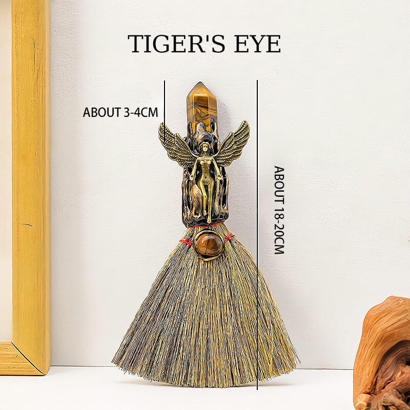 Natural Crystal Single Point Wand Energy Cleansing Mini Broom⭐⭐⭐⭐⭐ Over 10,000 satisfied customers