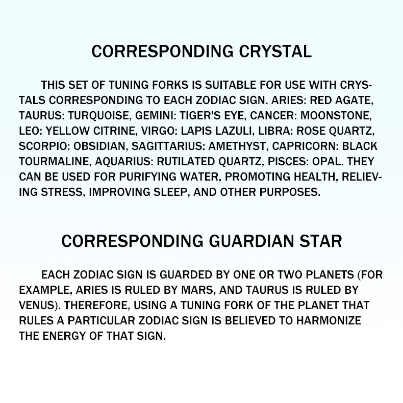 Twelve Constellations Tuning fork Guardian constellation energy and environment purification⭐⭐⭐⭐⭐ Over 10,000 satisfied customers