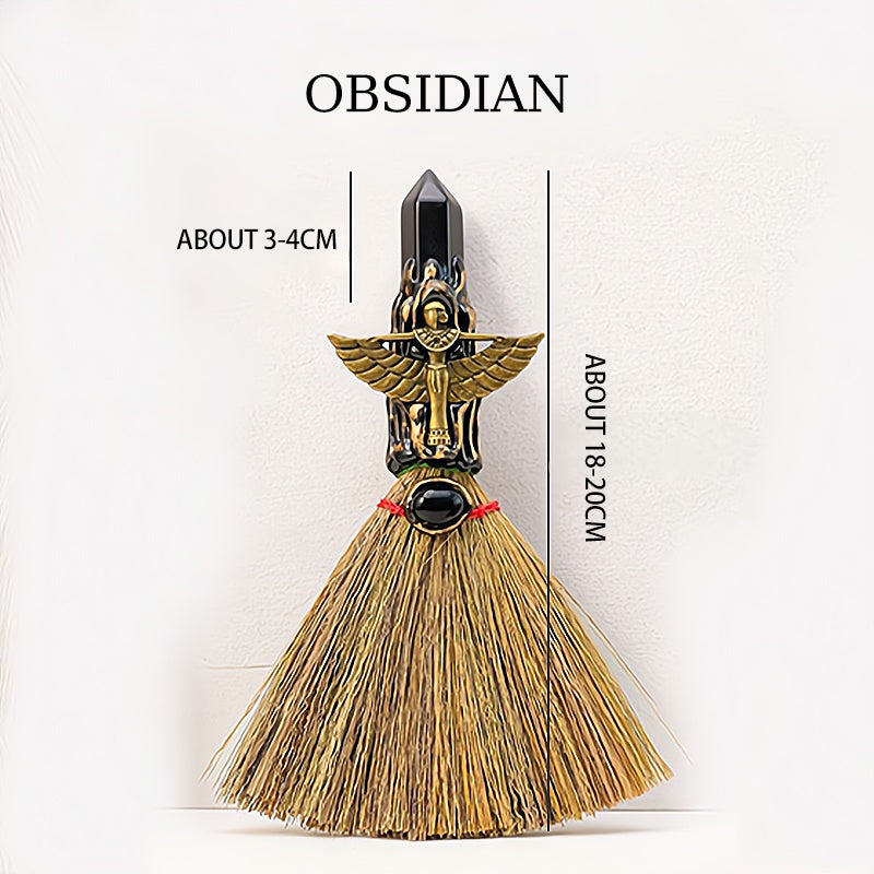 Natural Crystal Single Point Wand Energy Cleansing Mini Broom⭐⭐⭐⭐⭐ Over 10,000 satisfied customers