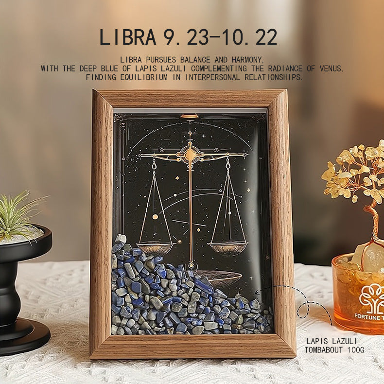 Natural Crystal Gravel Raw Stone Zodiac Lucky Frame, Purifies the Environment and Mind⭐⭐⭐⭐⭐ Over 10,000 satisfied customers