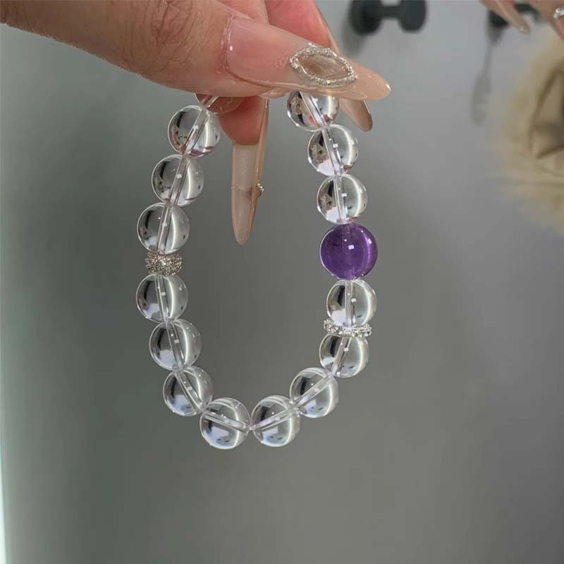 Collector-grade lightly luxurious ultra-pure white crystal bracelet, purifies the magnetic field, and balances spiritual energy⭐⭐⭐⭐⭐ Over 10,000 satisfied customers