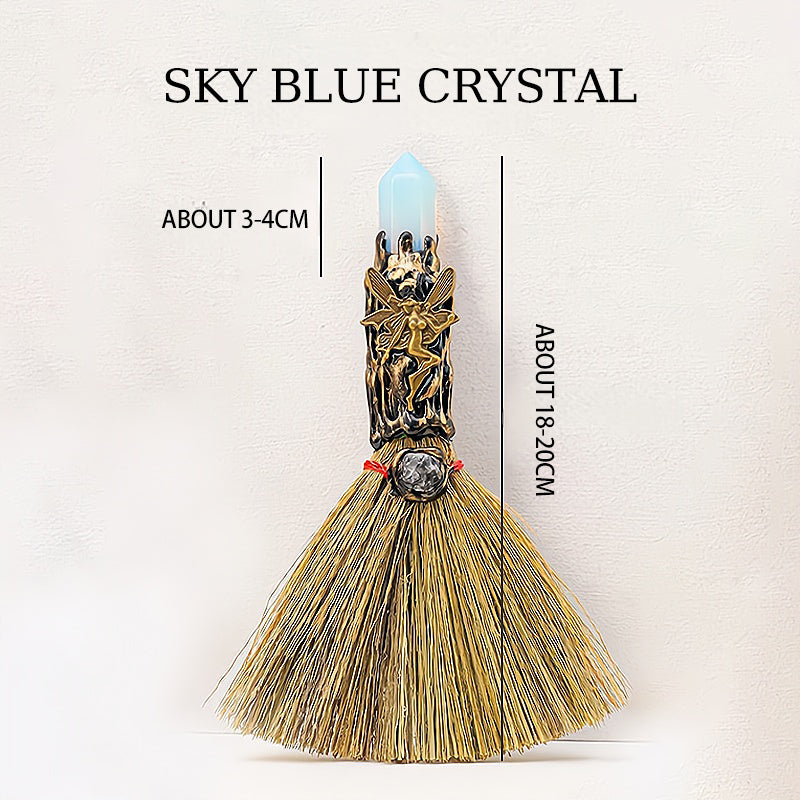 Natural Crystal Single Point Wand Energy Cleansing Mini Broom⭐⭐⭐⭐⭐ Over 10,000 satisfied customers