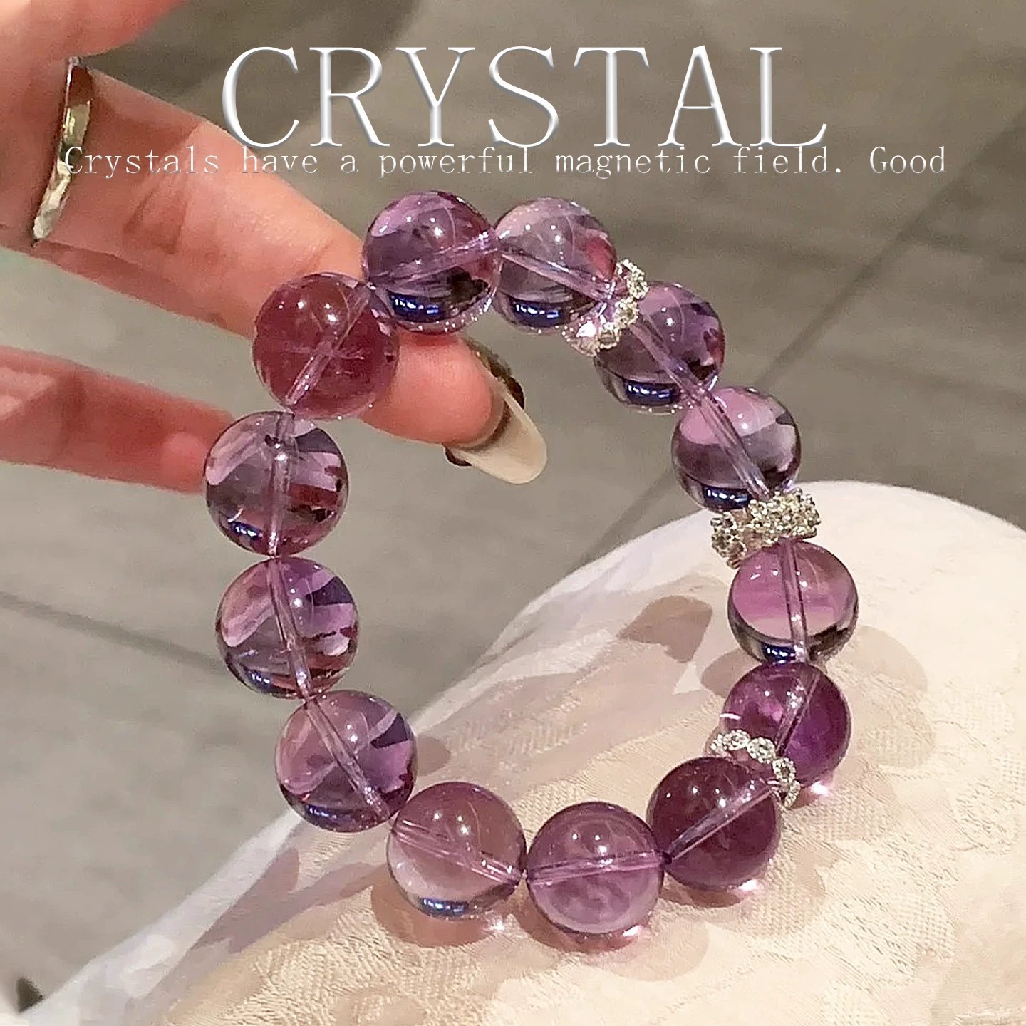 Collector-grade light luxury ultra-pure amethyst bracelet, purifies the magnetic field, balances spiritual energy⭐⭐⭐⭐⭐ Over 10,000 satisfied customers